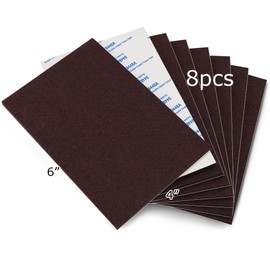 Large Felt Furniture Pads 6" x 4" Set of 8 Cut Furniture Felt Pads Sheets Brown Self Adhesive Anti Scratch Heavy Duty 5mm Thick Floor Protector for Hardwood Floorfor Hardwood Floor