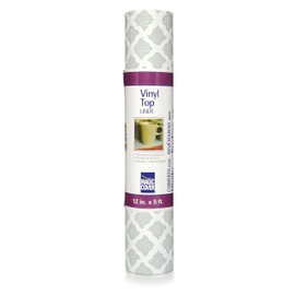 Magic Cover 05F-12X599-06AZ Vinyl Top Non-Adhesive Contact Liner for Drawer, Shelf & Arts & Craft Projects, 12" x5', Talisman Glacier Gray
