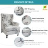 NILUOH Wing Chair Slipcovers 2 Pieces Stretch Spandex Wingback Chair