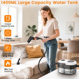 Pressurized Handheld Steam Cleaner for Home, 3-Level Adjustable Steam