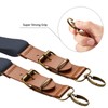Buyless Fashion Leather Braces for Men - 48" Elastic Adjustable
