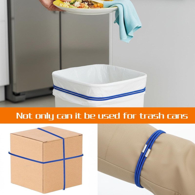 6 Pcs Trash Can Rubber Bands 32 to 55 Gallon