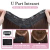 S-noilite One Piece Clip in Hair Extensions 18 Inch U-Shaped