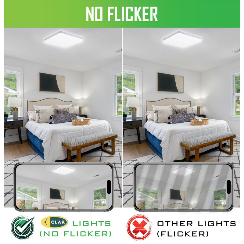 HYBEC - Bathroom Ceiling Light, LED Ceiling Light, Bathroom Ceiling