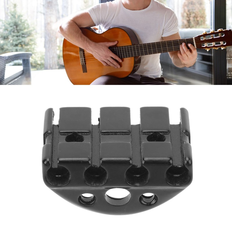 Black Headless 4 Strings Electric Guitar Bridge Metal Corrosion Proof