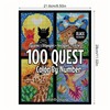 100 QUEST Color By Number Geometric Shapes Coloring Book -
