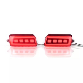 LUC For Jeep Grand Cherokee WK 2005-2010 LED Rear Fog Light Tail Bumper Fog Lamp Red