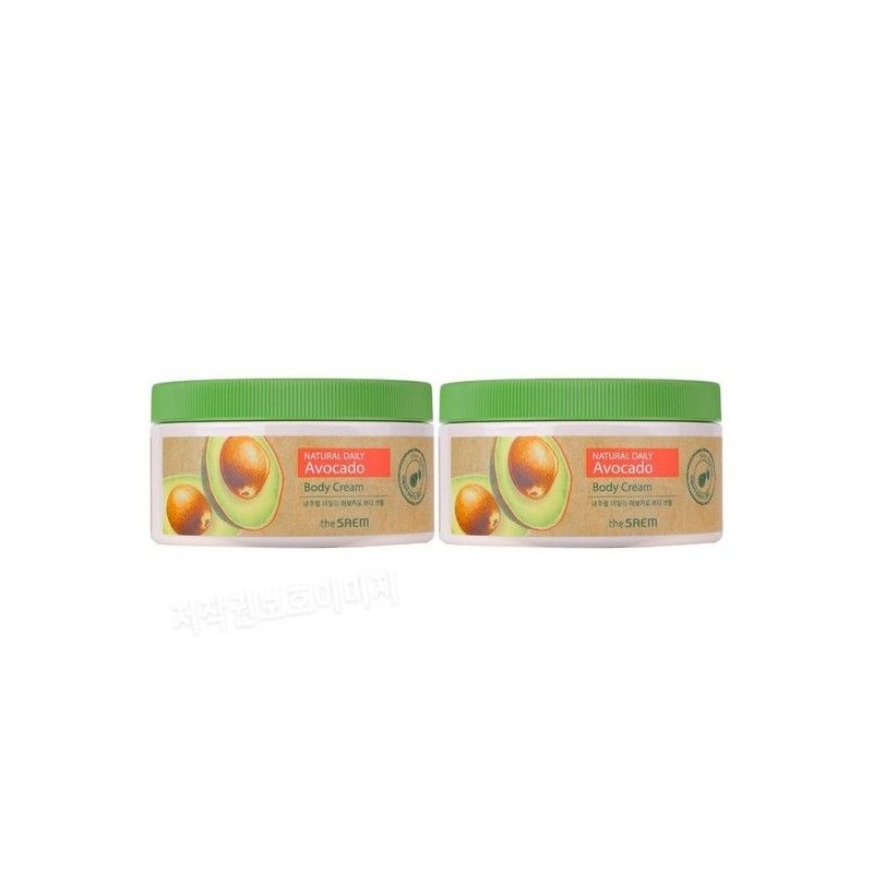 The Saem Natural Daily Avocado Body Cream 300ml (2 packs)