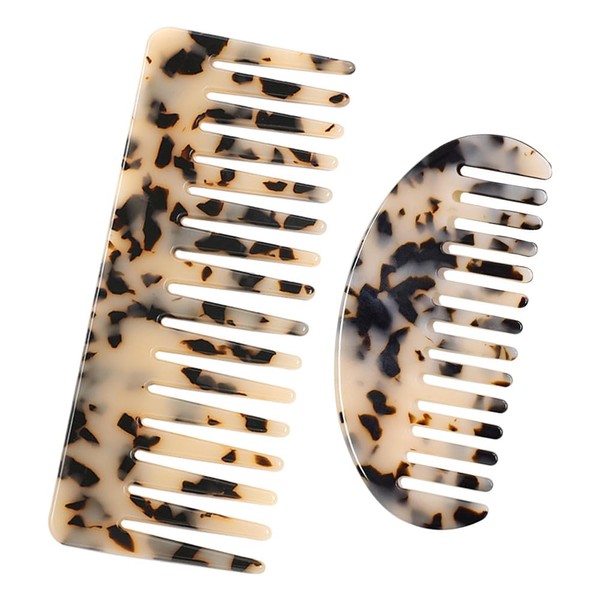 2Pcs Wide Tooth Comb for Curly Hair Large Detangling Comb