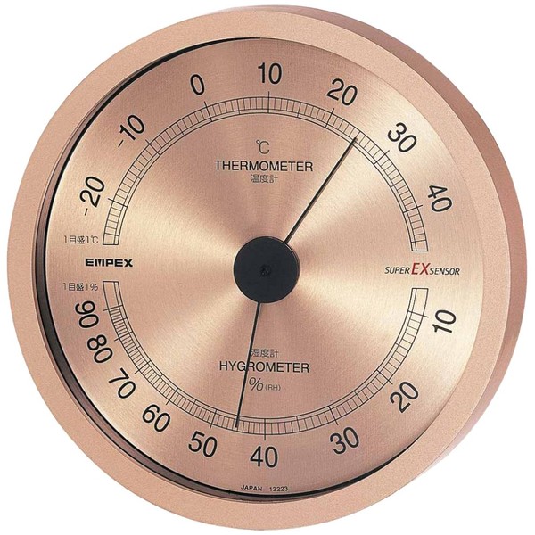 EX-2738 Empex Weather Meter, Thermometer/Hygrometer, Super EX, For Wall Mounting, Made in Japan