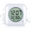 Waterproof Watch, Digital Thermometer/Hygrometer, Waterproof Clock, Bathroom Clock, Large Screen,