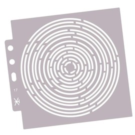 Lottoy Round DIY hollow out design PET plastic stencil, perfect for textile design, wall design, windows, paper, scrapbooking, children's crafts, 13 x 14 cm / 5.12 x 5.51 inches.