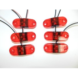 TecNiq, Inc (6) 2 LED Red Surface Mount Clearance/side Marker Light Truck Trailer Rv - USA