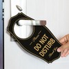Please DO NOT DISTURB Door Hanger - Brushed Gold, 4"