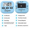 Kitchen Timer, WECKEW 2 Pack Digital Kitchen Timer Magnetic Countdown