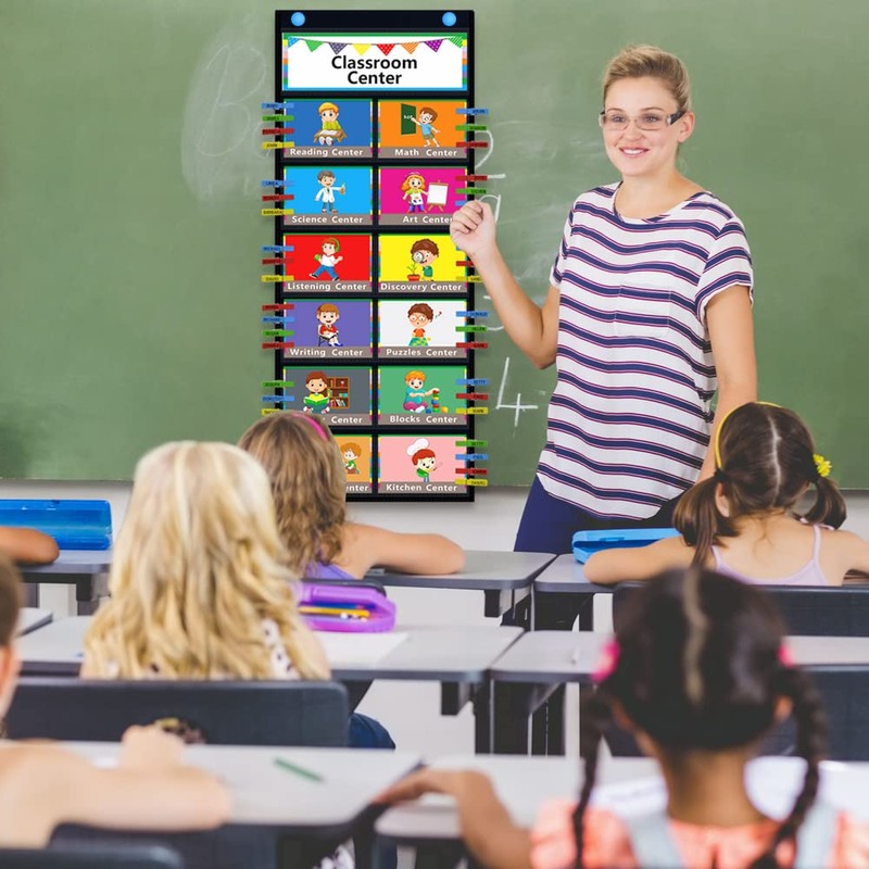 Classroom Management Pocket Chart Teacher's Helper,Classroom Course Tracking Pocket Charts