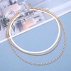 Flat Herringbone Chain Silver Layered Gold Chain Choker Snake Chain