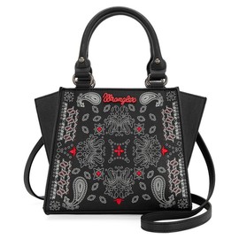 Wrangler Small Crossbody Purse, Boutique Paisley Designer Tote Bag for Women - Color: Paisley-jean,Jean