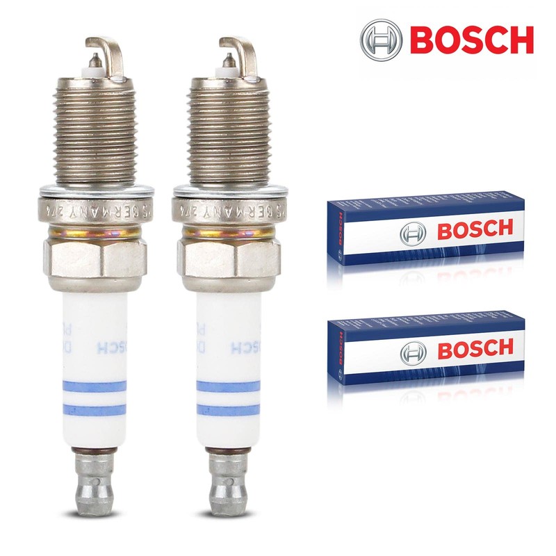 2 x Original BOSCH 0242245576 Spark Plugs Compatible with Golf