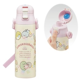 Skater SDC6N-A Children's Stainless Steel Water Bottle, Direct Drinking, 20.9 fl oz (580 ml), Sumikko Gurashi, Mogura's House, Cold Insulated, Sports Bottle, Cute Kids, Children, Water Bottle