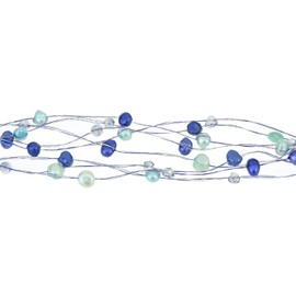 AeraVida Elegant Blue Layers Cultured Freshwater Pearl Multi Strand Bracelet | Bracelet with Pearls for Women | Pearl Jewelry | Blue Pearl Bracelet | Elegant Pearl Bracelet