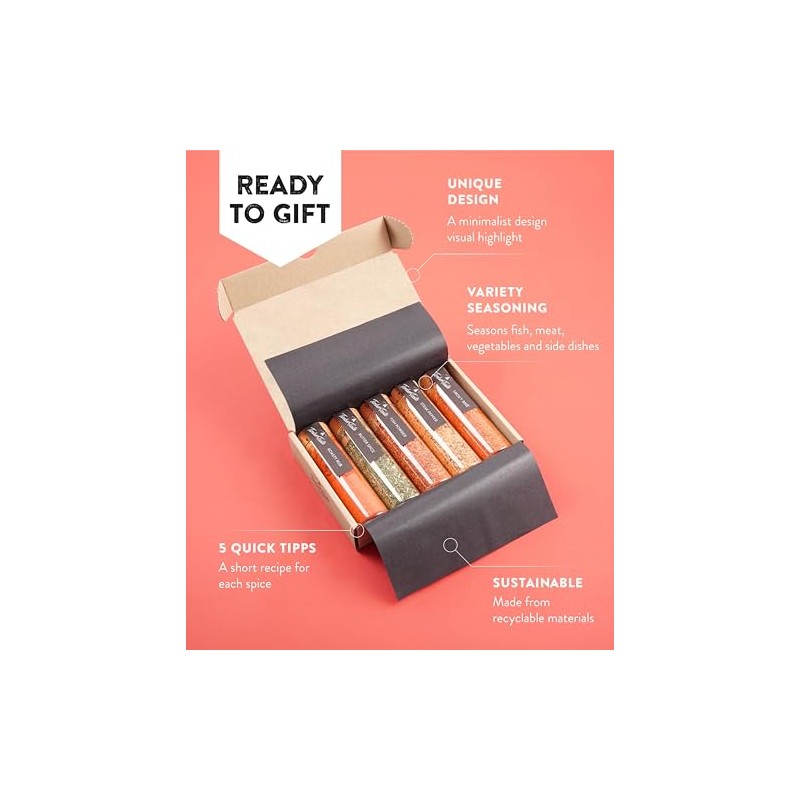Timber Taste - Juego de Regalo de Especias para Parrilla