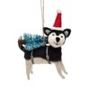 Huskie With Christmas Tree Decoration