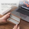 Black Walnut Wood Glasses Case Hard Shell, Magnetic Closing Hard