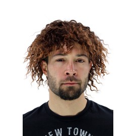 WIG ME UP - YZF-4127S-430T Men's Wig Gorgeous Retro Caribbean Afro Curls Brunette Football Player Wig