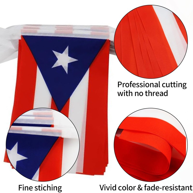 Puerto Rico Flags Puerto Rican Small String Mini Flag Pennant