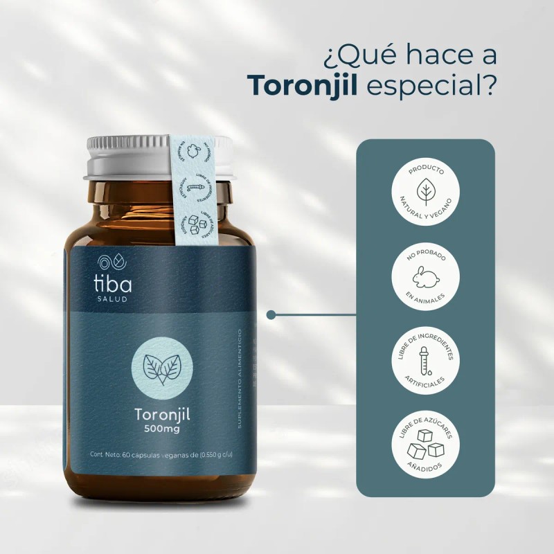 Toronjil Tiba Salud 60 Cápsulas Veganas De .550gr C/u