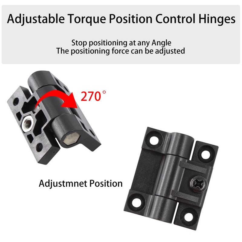 bociloy 43mmx36mm Adjustable Torque Position Control Hinges, Adjustable Plastic Cabinet