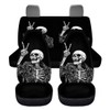GePrint Skull Print Car Seat Covers Full Set Universal Car
