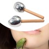 Facial Ice Globes Facial Tools for Face Eyes,Beauty Tool,Wooden Handle,Stainless