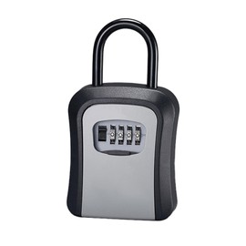 Security Key Box Wall Mounted Padlock 4 Digit Dial Type Security Key Box with 5 Key Capacity Anti-theft Large Capacity Waterproof for Office, Warehouse, Car, Entrance, Villa, Apartment