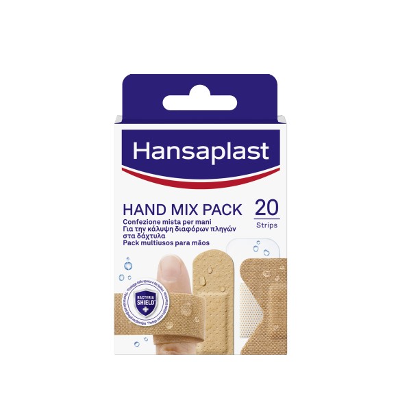 Hansaplast Hand Mix Pack Patch Pack with 5 Different Sizes, 20Pcs