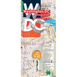 TerraMaps Washington DC Street Maps - Subway - Laminated
