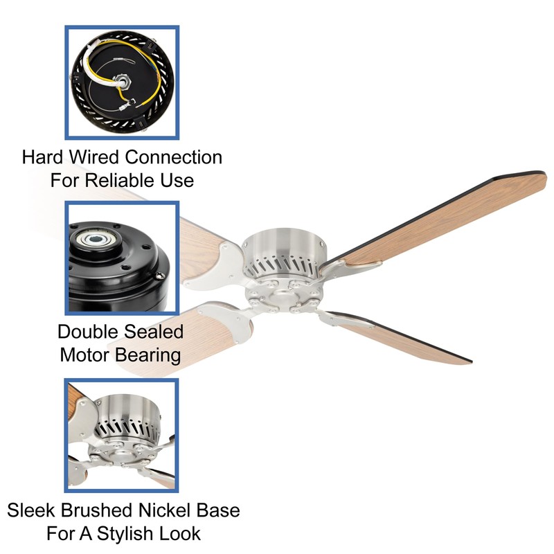 RecPro RV 12V Ceiling Fan | 4-Blade | 4-Speed |