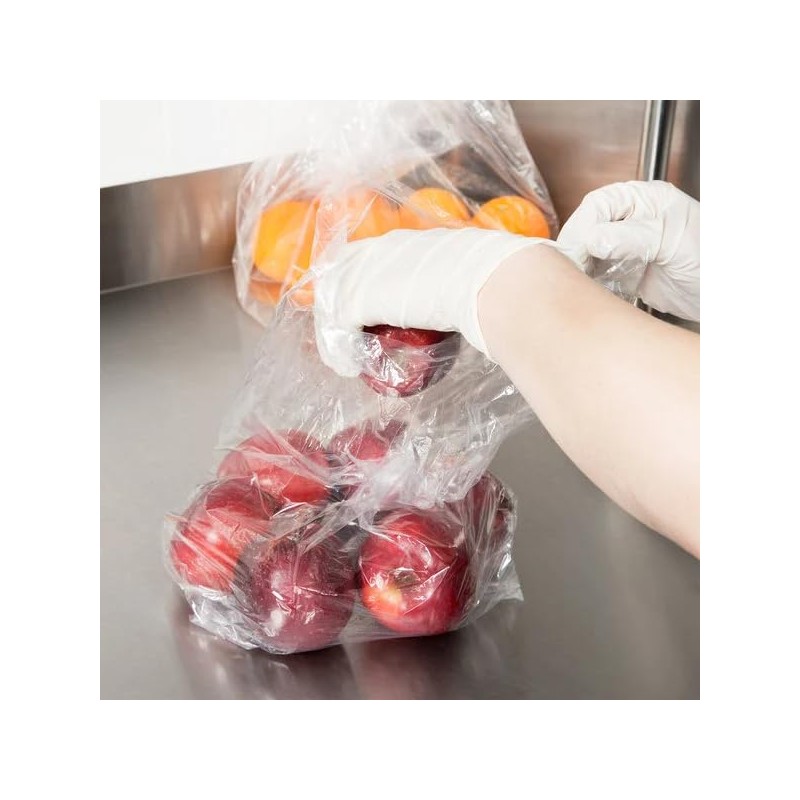 ROYALNA 100ct (8"x4"x18") Large Bread Loaf Packing Bags with Ties,