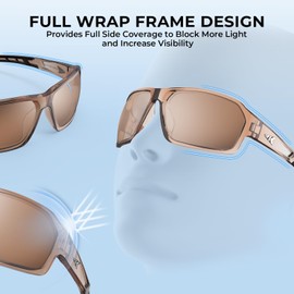 KastKing Chippewa Polarized Sport Sunglasses for Men and Women, Ideal for Driving Fishing Cycling and Running,UV Protection