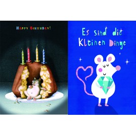 Inkognito MIX-0893 Postcard Set Happy Birthday 4 Set of 10 A6 Artist: INKOGNITO