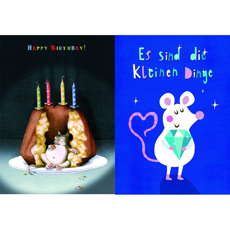 Inkognito MIX-0893 Postcard Set Happy Birthday 4 Set of 10