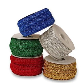 3/8" X 10 Yards Silver Metallic Gimp Braid Trim