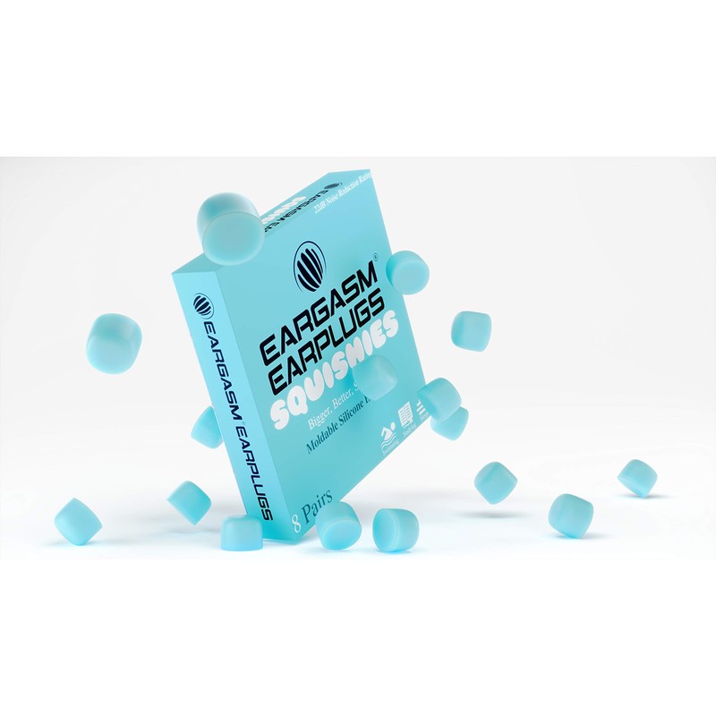 Eargasm Squishies - Blue Moldable Multipurpose Noise Reduction Noise Cancelling