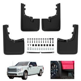 MTGSTOCL 2021-2025 Ford F-150 Mud Flaps - 4 PCS Splash Guards for F150 XL, XLT, Platinum, Lariat, Tremor, King Ranch & Limited, No Drill All Weather Mud Gards (Without OEM Fender Flares)