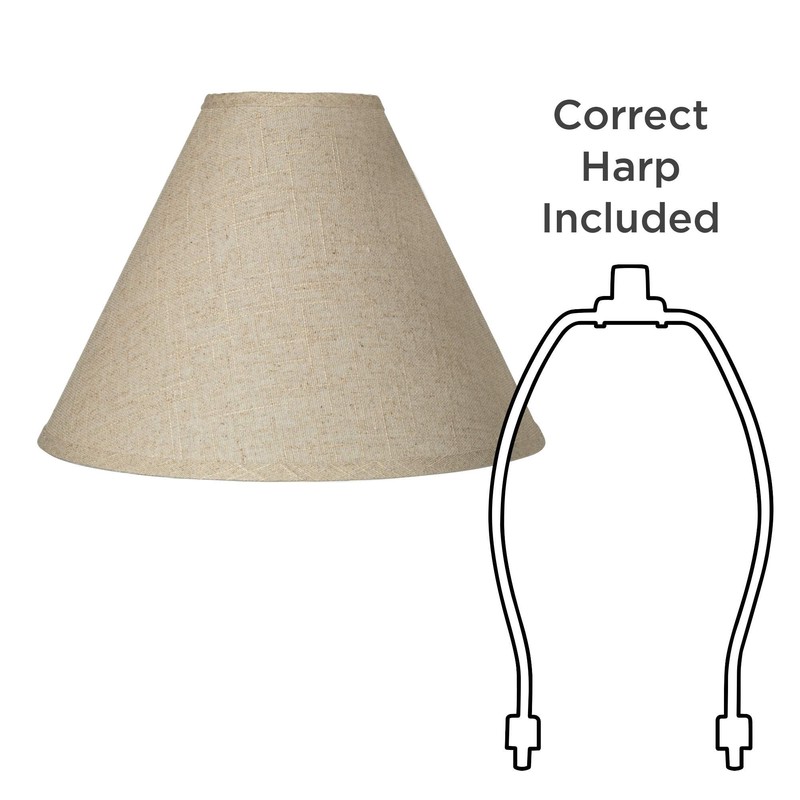Fine Burlap Large Empire Lamp Shade 5" Top x 15"