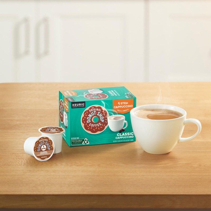 The Original Donut Shop One-Step Classic Cappuccino, Keurig Single-Serve K-Cup