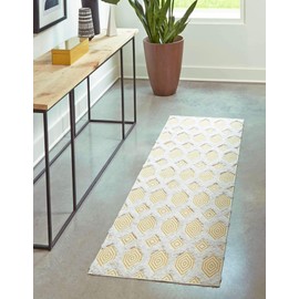 Unique Loom Casa Collection Area Rug - Havana (2' 3" x 6' 1" Runner, Yellow/ Ivory)