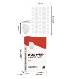 Pro Microdarts Patch, Natural Skin and Face Care Patch, 144 Count(1pack) Hydrocolloid Acne Patches, Pimple Patches Suitable for All Skin Types