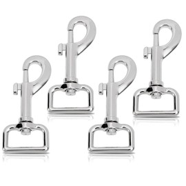 4 Pcs Dog Lead Clips, Lobster Clasps Heavy Duty Swivel Trigger Clips 360° Snap Hooks for Linking Dog Leashes Pet Keychain